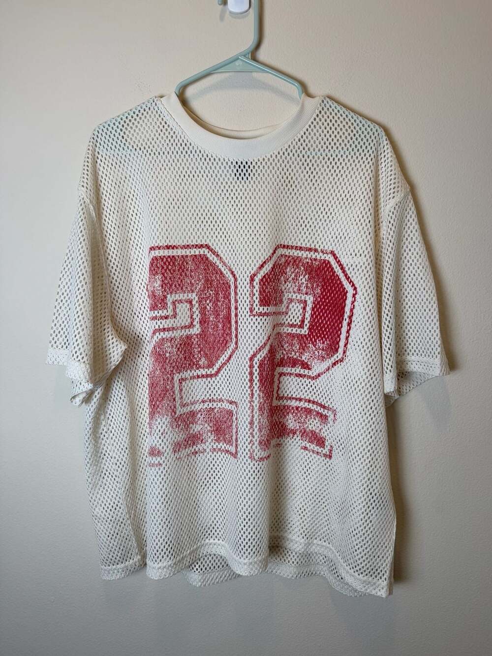 H&M Oversized Fit Mesh Number 22 Jersey T-Shirt